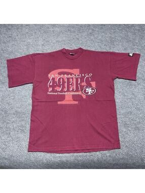 Vintage 90S Starter San Francisco 49Ers Football T-Shirt Large RARE MENS Red